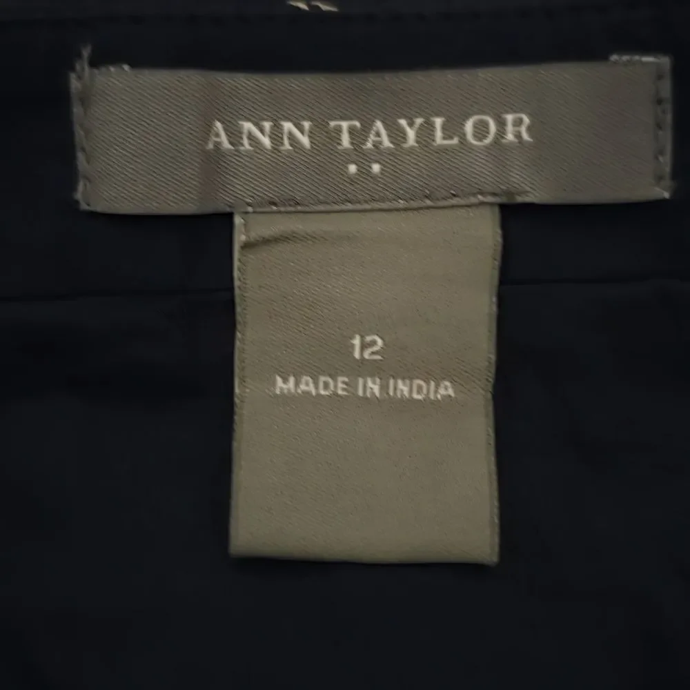Ann Taylor Embroidery Floral A Line Skirt